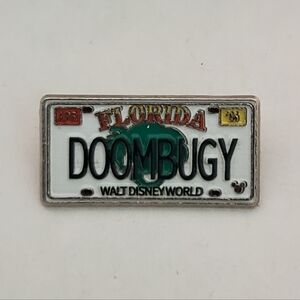 Disney Pin Trading Doombugy Florida License Plate Hidden Mickey